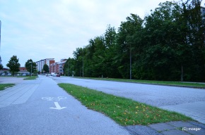 sogar neben ruhigen Straßen gibt es breite Radwege.
